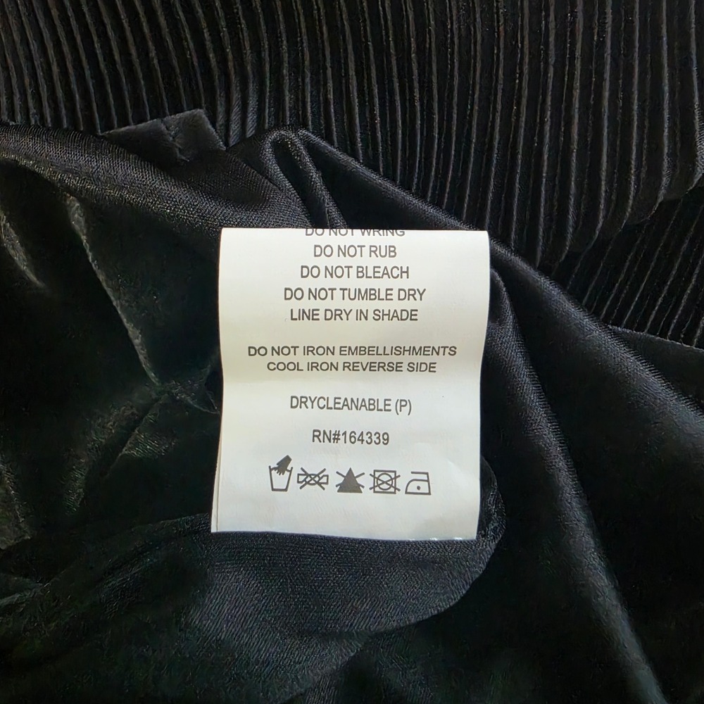 Petal + Pup Dress Women M Black Pontee One Shoulder Long Sleeve Pleated Midi NEW - Picture 10 of 12